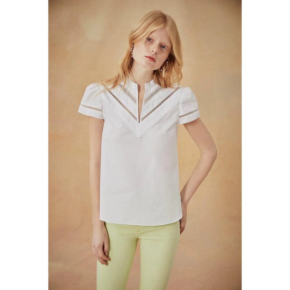 Charlotte Brody XL Eden Blouse Top White